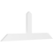 Ekena Millwork Portland Architectural Grade PVC Gable Bracket, 72"W x 27"H x 2"D x 6"F, 9/12 Pitch GBP072X27X0206POR00 - alternate 1